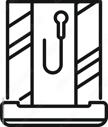 Cubicle cabin icon outline vector. Home interior