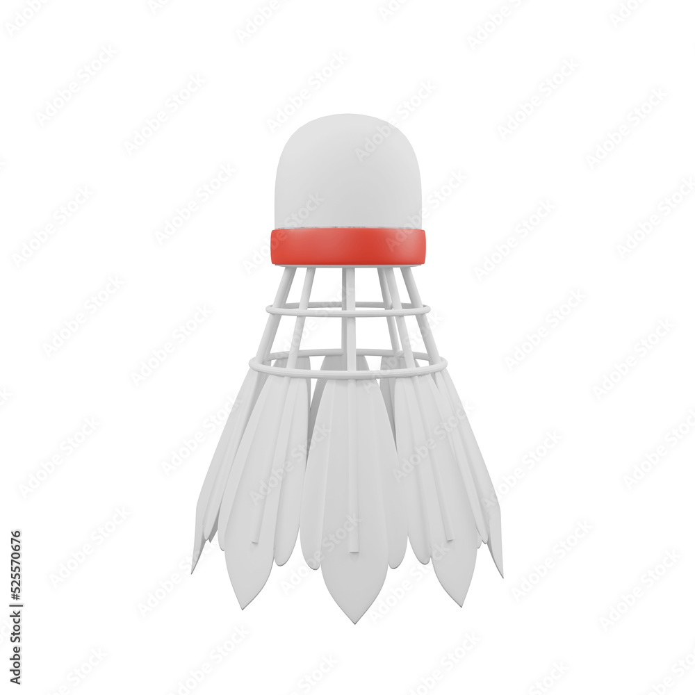 Shuttlecock icon Isolated 3d render Illustration