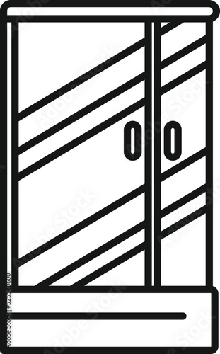 Sanitary equipment icon outline vector. Cabin stall