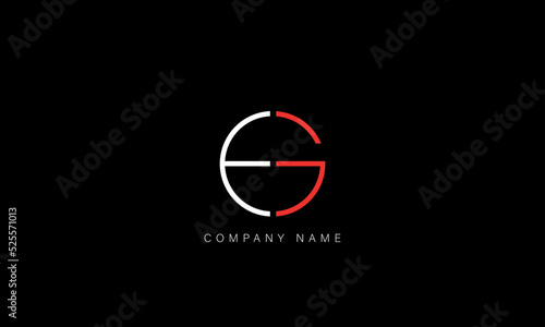 EG, GE Abstract Letters Logo Monogram