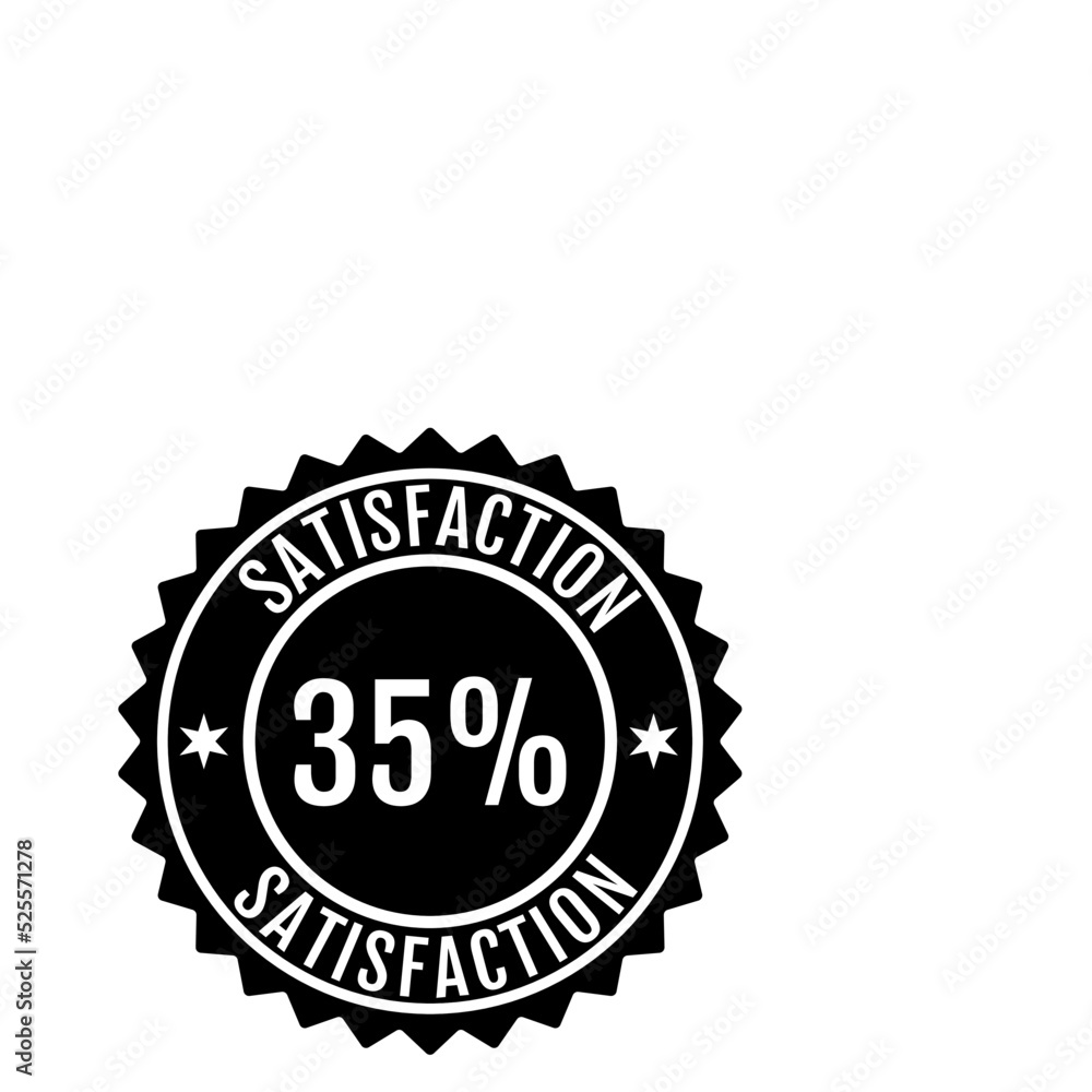 35% Satisfaction Sign Vector transparent background 35% Satisfaction Sign Vector transparent background