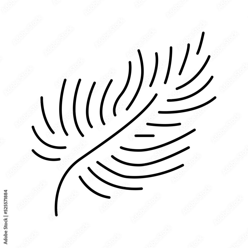 soft feather fluffy line icon vector illustration
