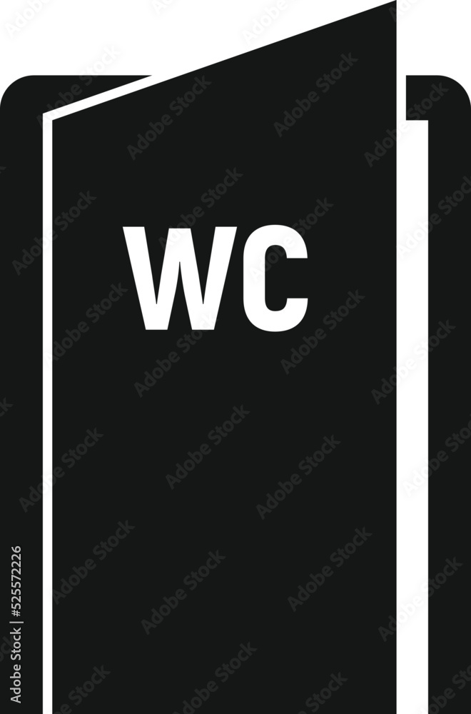 Wc door icon simple vector. Public toilet Wc door icon simple vector. Public toilet