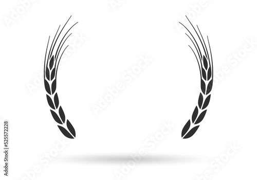 Laurel wreath icon. Award, winner or victory design element. Vector illustration.