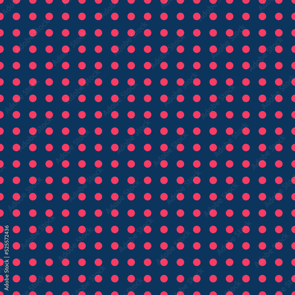 Polka dot texture, pink on navy blue polka dot seamless pattern as background Polka dot texture, pink on navy blue polka dot seamless pattern as background