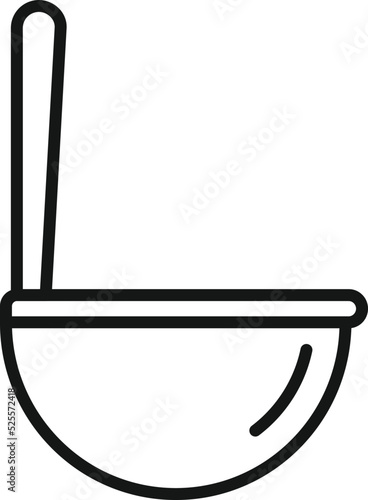 Open toilet icon outline vector. Wc restroom