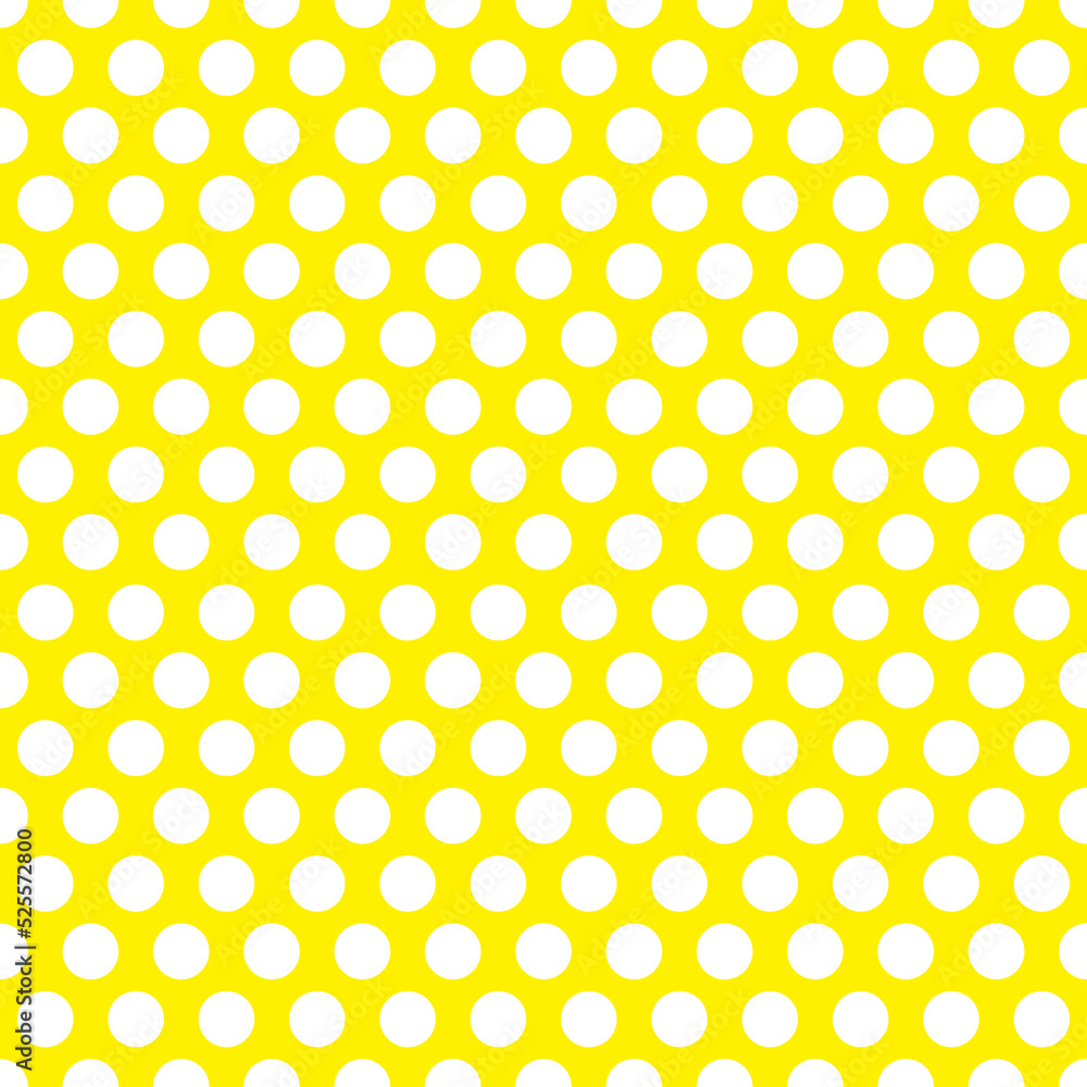Polka dot texture, yellow and white polka dot seamless pattern as background Polka dot texture, yellow and white polka dot seamless pattern as background