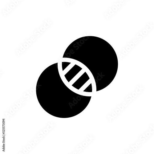 Double exposure black glyph ui icon. Combine images. Simple filled line element. User interface design. Silhouette symbol on white space. Solid pictogram for web, mobile. Isolated vector illustration
