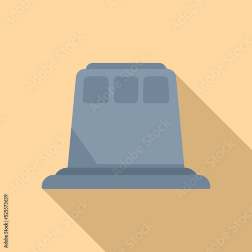 Bar coffee capsule icon flat vector. Cafe espresso