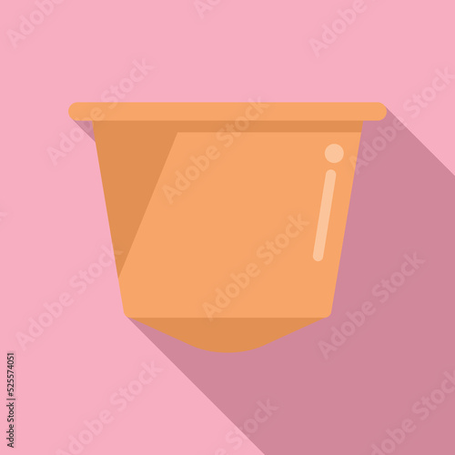 Coffee capsule icon flat vector. Espresso cafe