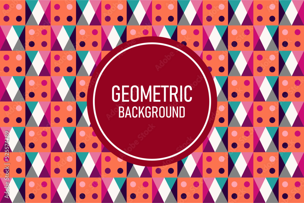 Obraz premium Flat geometric background