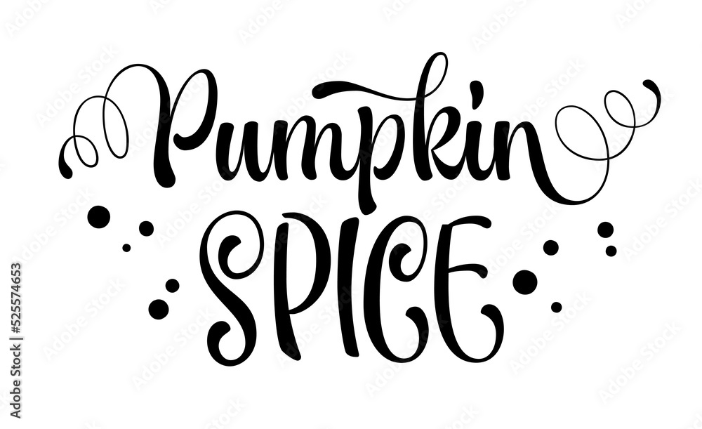 Simple elegant calligraphy label - pumpkin spice.