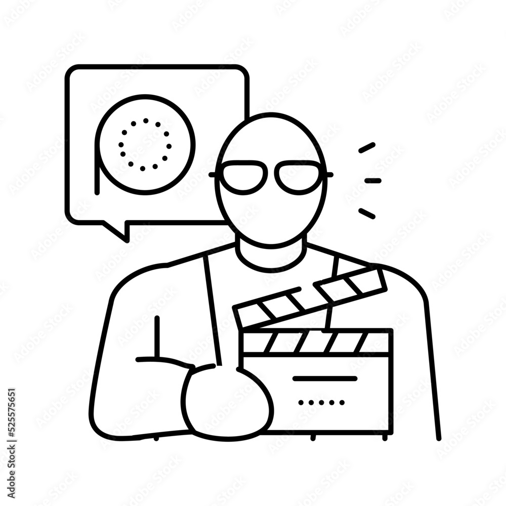 producer video film line icon vector illustration