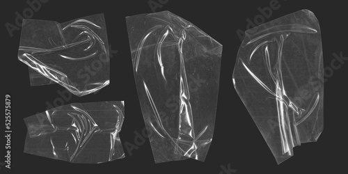 Isolated packing type, scotch, used strip