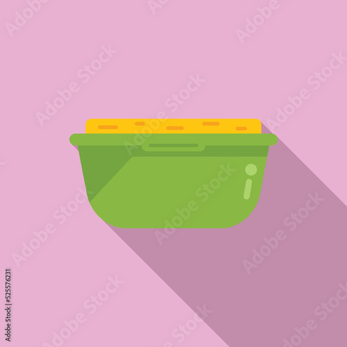 Gmo food pot icon flat vector. Agriculture dna