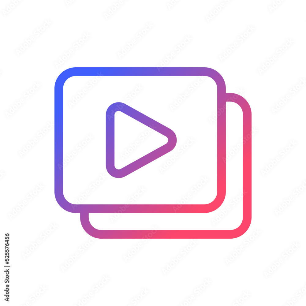 Set of video files pixel perfect gradient linear ui icon. Video gallery. Collection of media content. Line color user interface symbol. Modern style pictogram. Vector isolated outline illustration Set of video files pixel perfect gradient linear ui icon. Video gallery. Collection of media content. Line color user interface symbol. Modern style pictogram. Vector isolated outline illustration