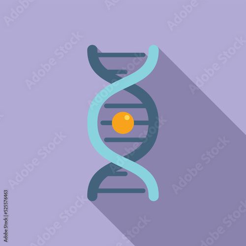 Dna test icon flat vector. Gmo food