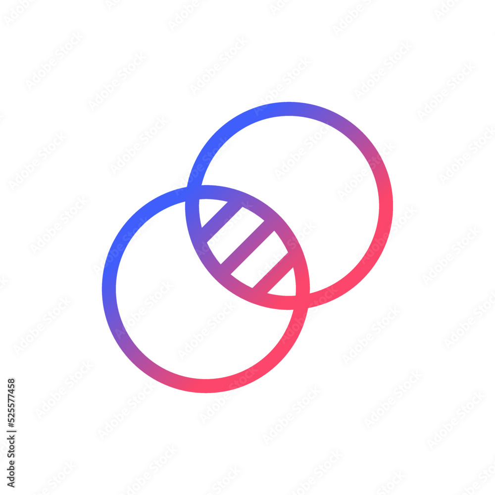 Double exposure pixel perfect gradient linear ui icon. Combine two images at one. Photo editor. Line color user interface symbol. Modern style pictogram. Vector isolated outline illustration Double exposure pixel perfect gradient linear ui icon. Combine two images at one. Photo editor. Line color user interface symbol. Modern style pictogram. Vector isolated outline illustration
