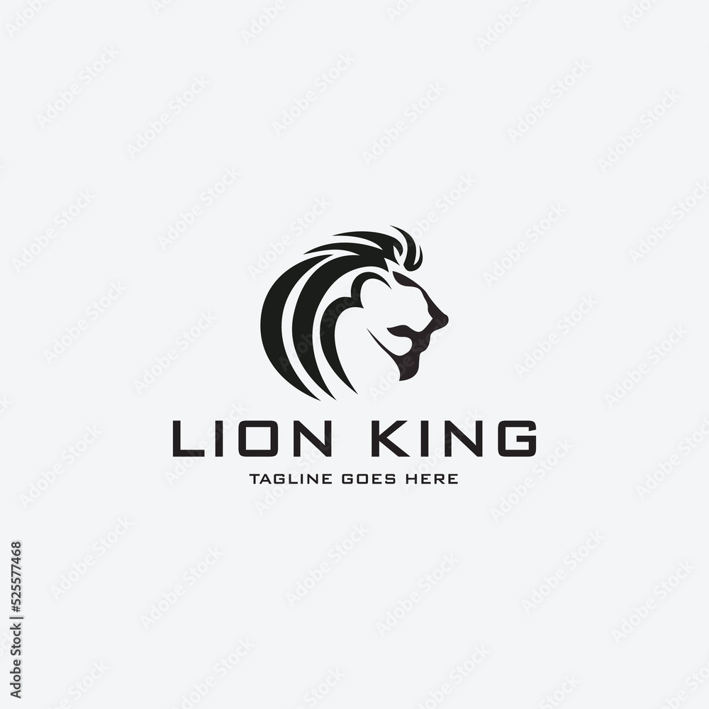 Lion king design template. Vector illustration Lion king design template. Vector illustration