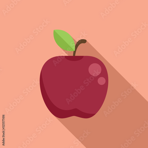 Agriculture gmo apple icon flat vector. Dna food