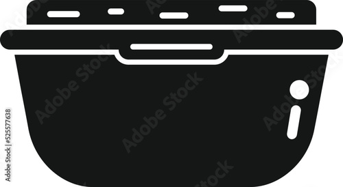 Gmo food pot icon simple vector. Agriculture dna