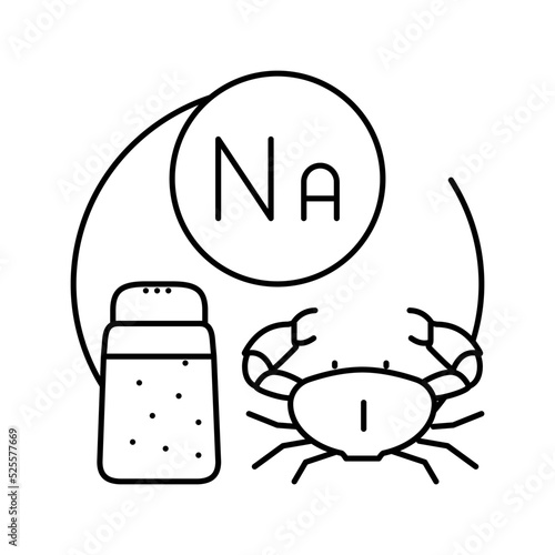 vitamin na line icon vector illustration