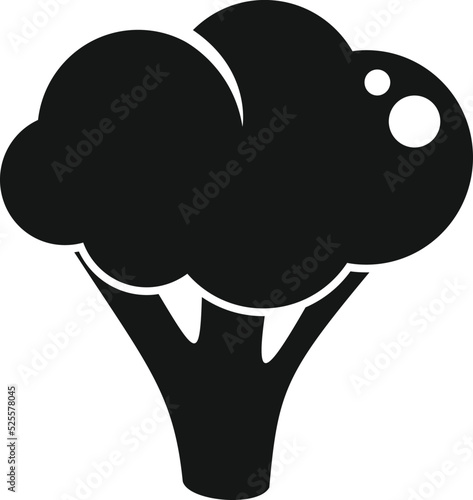 Gmo broccoli icon simple vector. Dna food