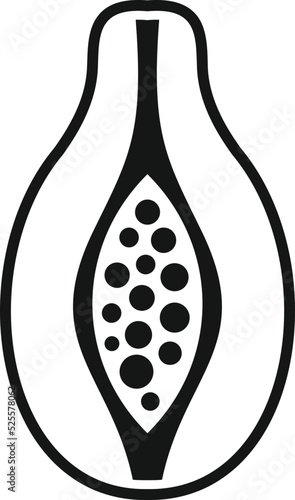 Gmo papaya icon simple vector. Agriculture food