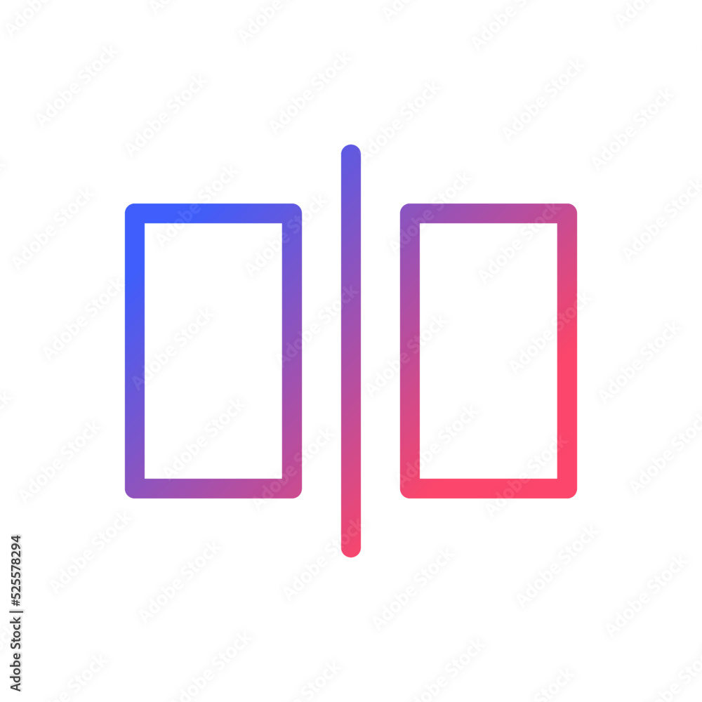 Transition pixel perfect gradient linear ui icon. Video editor. Connect shots. Add film effect. Line color user interface symbol. Modern style pictogram. Vector isolated outline illustration Transition pixel perfect gradient linear ui icon. Video editor. Connect shots. Add film effect. Line color user interface symbol. Modern style pictogram. Vector isolated outline illustration