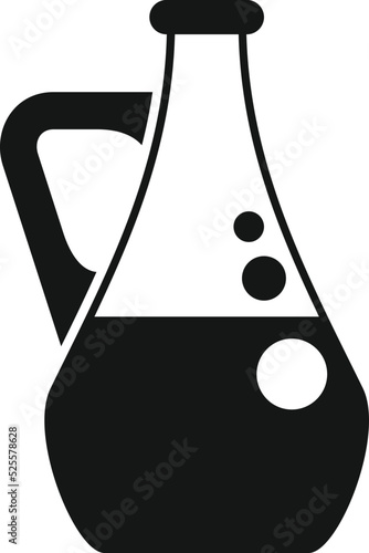 Gmo oil icon simple vector. Dna food