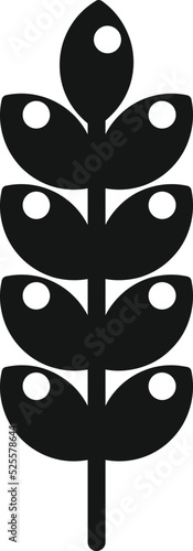 Gmo wheat icon simple vector. Dna food