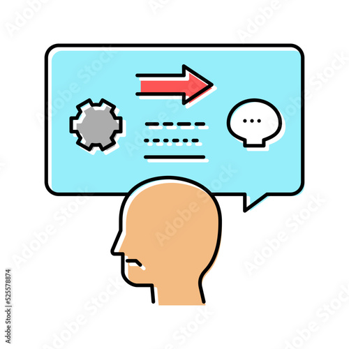 reactive aggression color icon vector illustration
