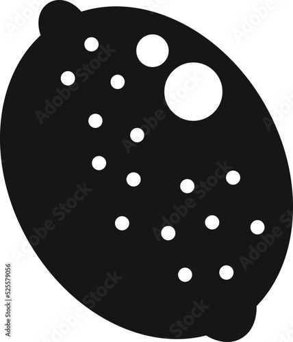 Gmo lemon icon simple vector. Agriculture food