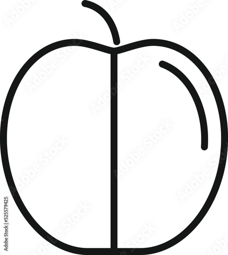 Gmo apple icon outline vector. Chemistry test