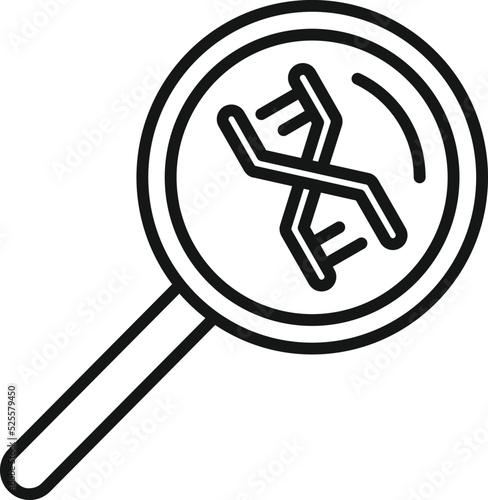 Search dna icon outline vector. Gmo food