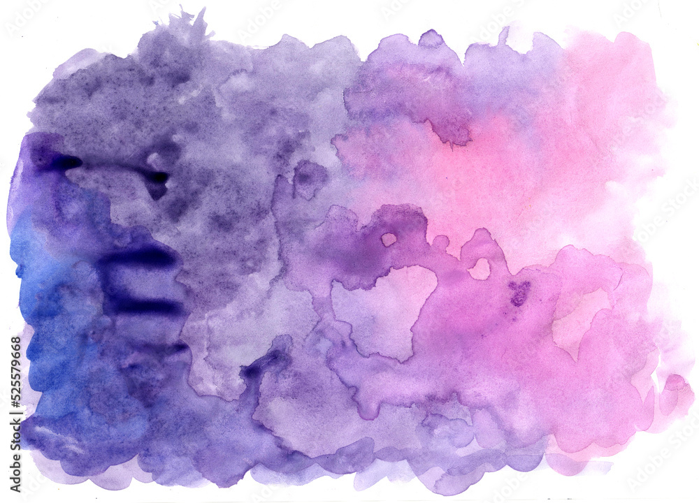 Fototapeta premium Abstract watercolor hand drawn background.Purple pink watercolor clouds