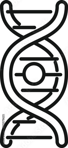 Dna test icon outline vector. Gmo food