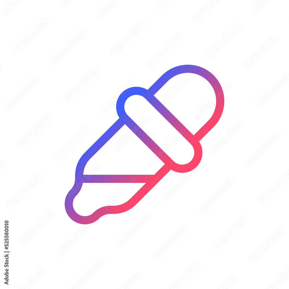 Eyedropper pixel perfect gradient linear ui icon. Colour sample. Photo editor. Photography retouch. Line color user interface symbol. Modern style pictogram. Vector isolated outline illustration Eyedropper pixel perfect gradient linear ui icon. Colour sample. Photo editor. Photography retouch. Line color user interface symbol. Modern style pictogram. Vector isolated outline illustration