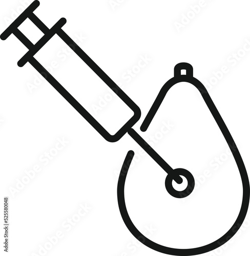 Gmo avocado icon outline vector. Dna food