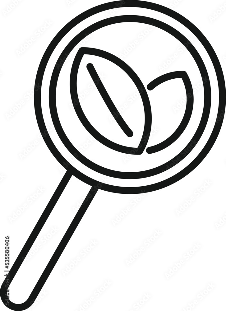 Search gmo plant icon outline vector. Agriculture food Search gmo plant icon outline vector. Agriculture food