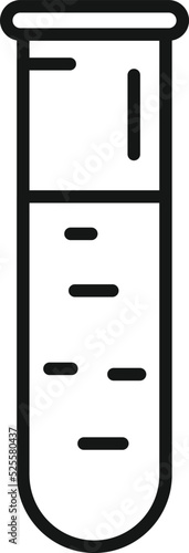 Dna test tube icon outline vector. Gmo food