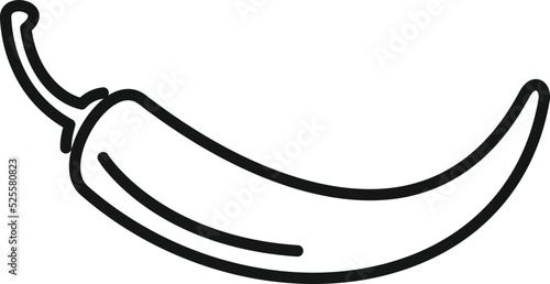 Gmo pepper icon outline vector. Dna food