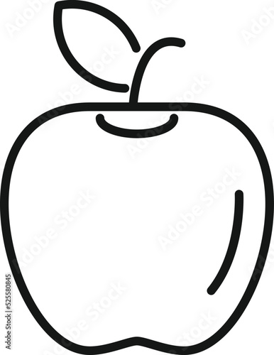 Agriculture gmo apple icon outline vector. Dna food