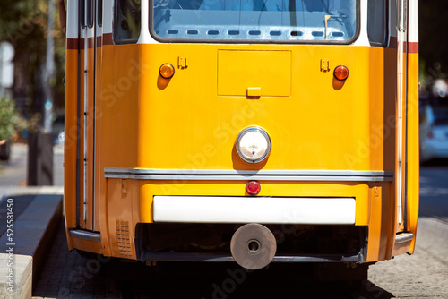 Canvas Print Tram tramway public transportation in Budapest, Hungary.