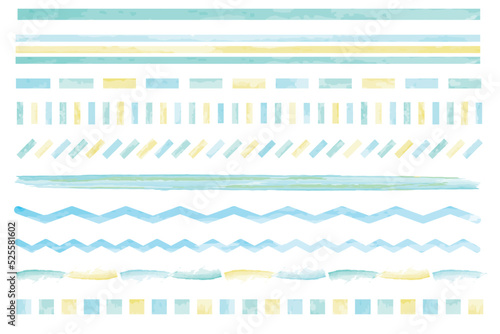 枠 線 装飾 ライン 北欧風 水彩 絵具 フレーム 素材 AI eps ベクター