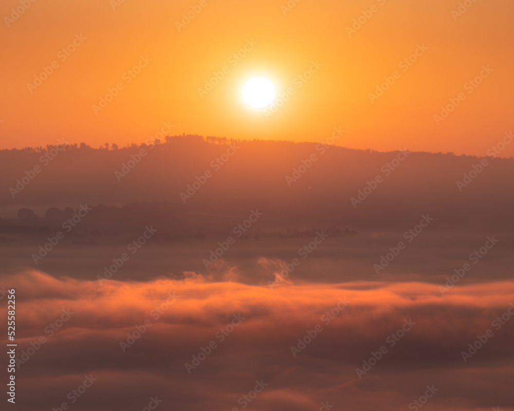 Sunrise in  Schrammsteine, Saxon Switzerland, Germany