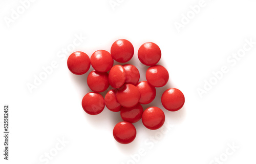 Image of red pills isolated with shadows