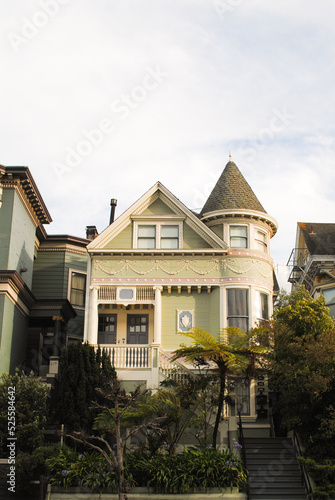 Photography The Painted Ladies Victorian Houses in San Francisco, California
