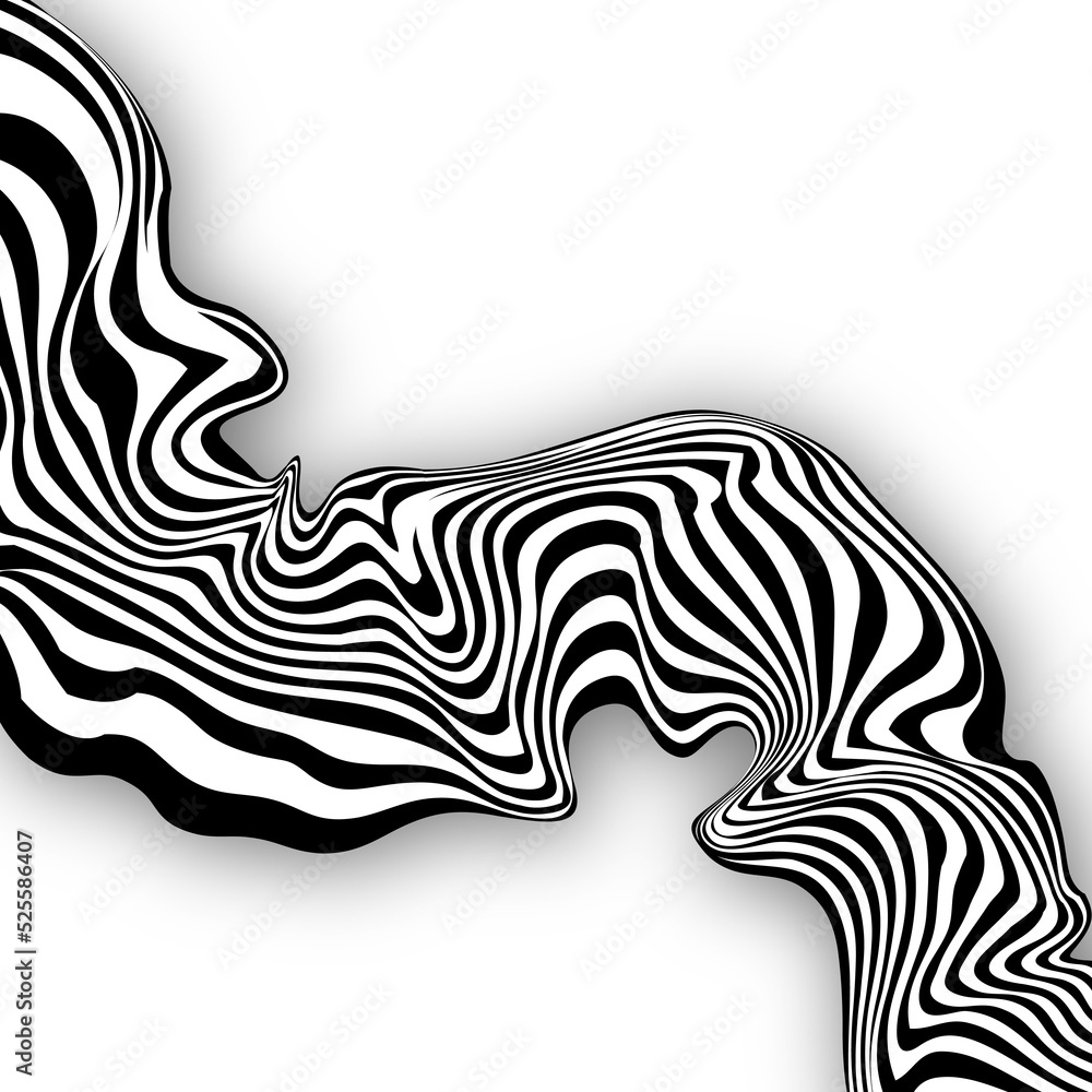 A pattern of wavy stripes is featured in an abstract background illustration with ample space for text.