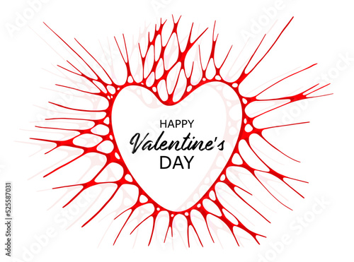 Happy Valentine's Day calligraphy holiday banner festive design with heart love symbols.